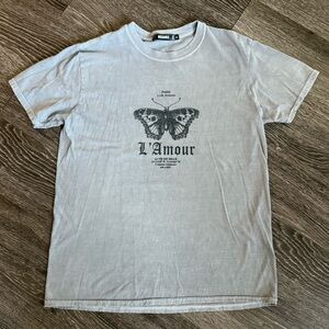 Missguided L'Amour Oversized Graphic T-Shirt